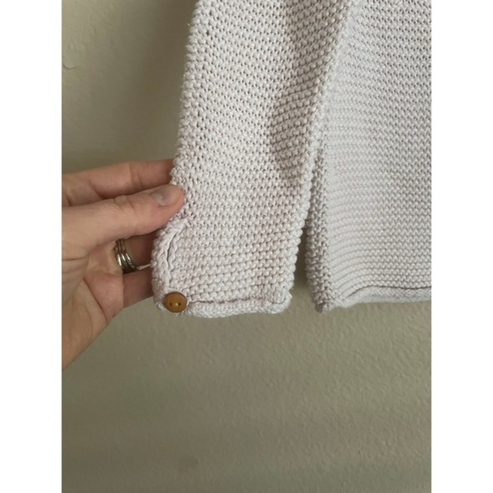 Zara Baby Girl Chunky Roll Neck Sweater 12-18M Pink Cotton Fisherman Cottage - Picture 4 of 6